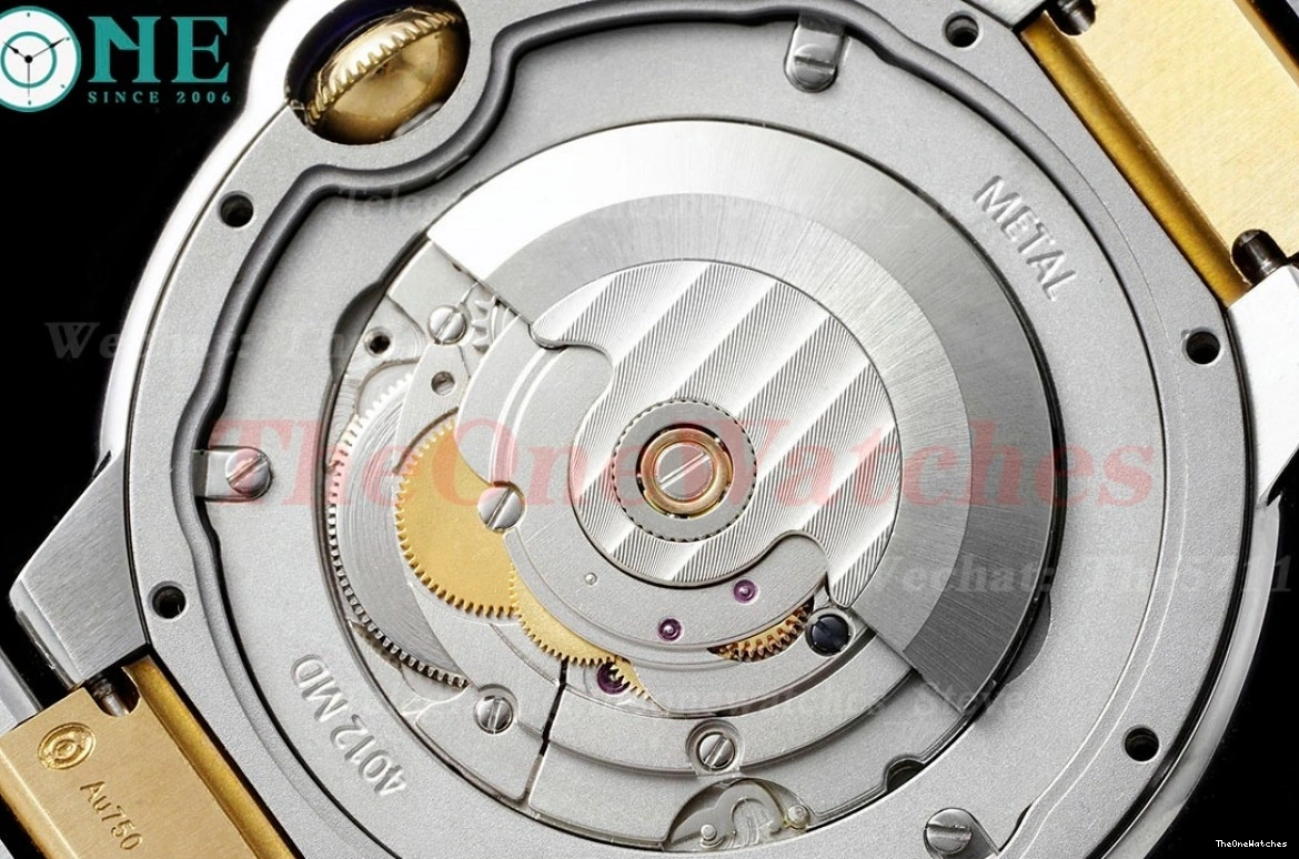 42mm A2824 SS White Dial AF Bleu Ballon Cartier YG De 0121